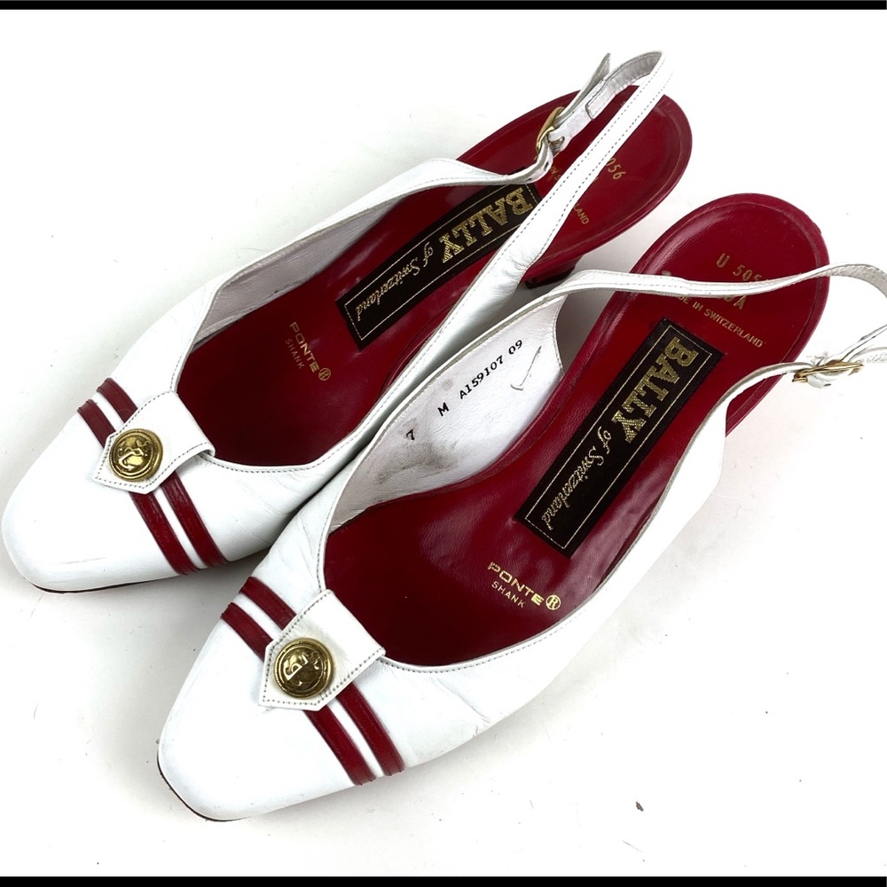Bally of Switzerland Vintage Slingback Heels 7
